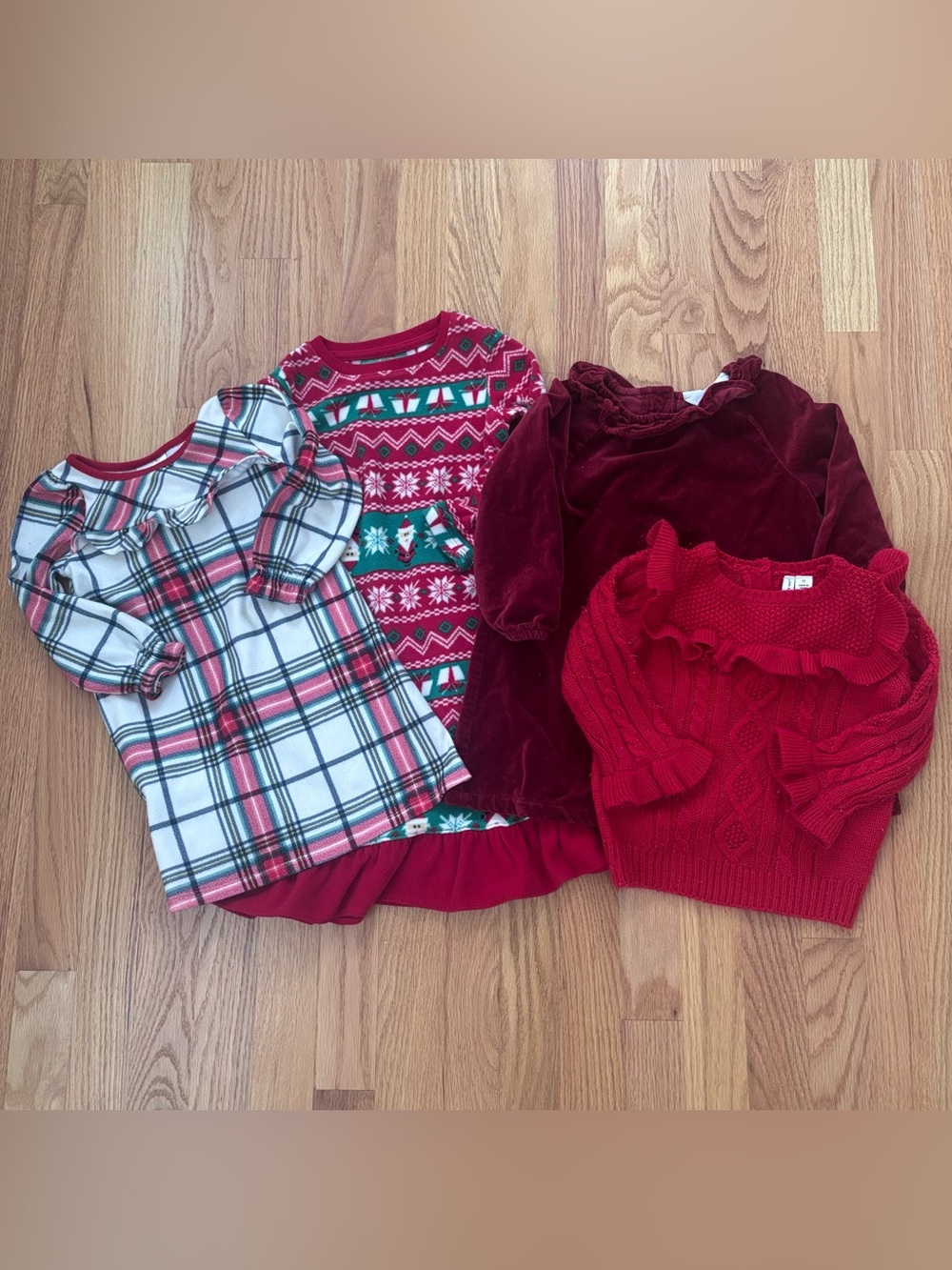Toddler Girl Christmas Holiday Clothing Bundle Size 2T